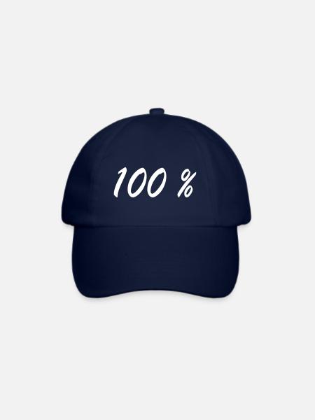 100 % - Baseballkappe - Blau/Blau