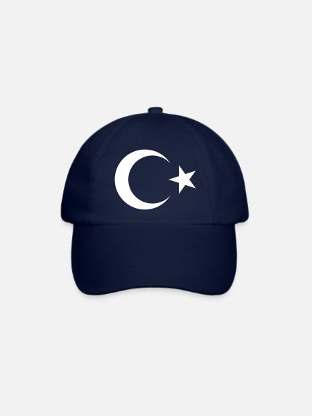 Türkei Flagge Halbmond Stern (Türkiye Bayrak / B) - Baseballkappe - Blau/Blau