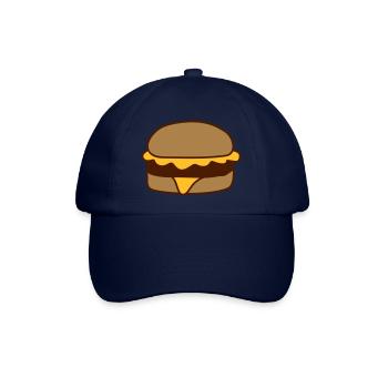 cheeseburger hamburger lecker fast food essen hung - Baseballkappe - Blau/Blau - Vorne