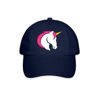 Glückliches Einhorn - Baseballkappe - Blau/Blau - Vorne