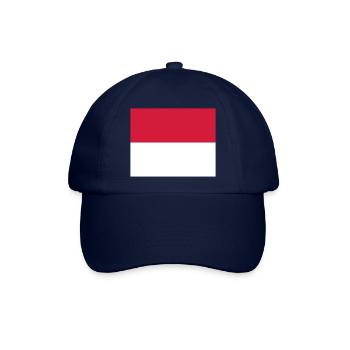 Flagge von Monaco / Drapeau Monaco - Baseballkappe - Blau/Blau - Vorne