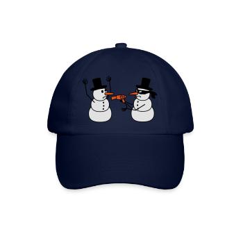 Böser Schneemann Überfall Räuber Föhn Lustig Raub - Baseballkappe - Blau/Blau - Vorne
