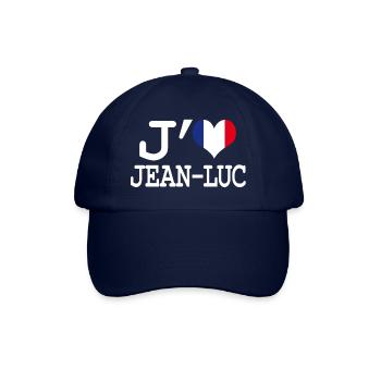 Ich liebe jean-luc - Baseballkappe - Blau/Blau - Vorne