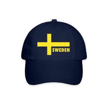 Schweden Schweden Schwedische Flagge Schwedische Flagge - Baseballkappe - Blau/Blau - Vorne