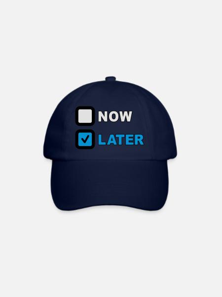 Now Later Question - Baseballkappe - Blau/Blau