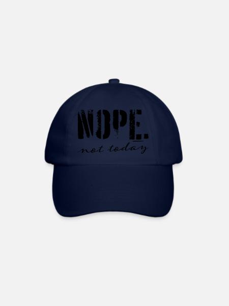 NOPE not today - Baseballkappe - Blau/Blau