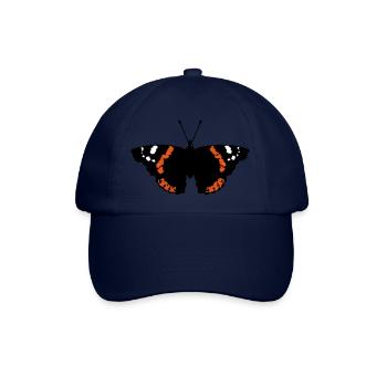 Schmetterling (Falter, Admiral, Vanessa Atalanta) - Baseballkappe - Blau/Blau - Vorne