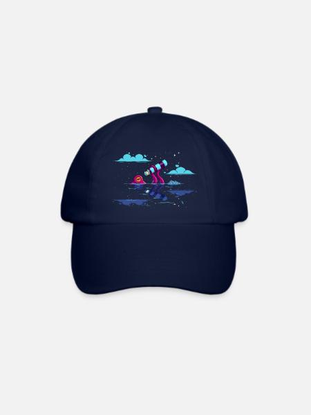 Octocurious by night - Baseballkappe - Blau/Blau