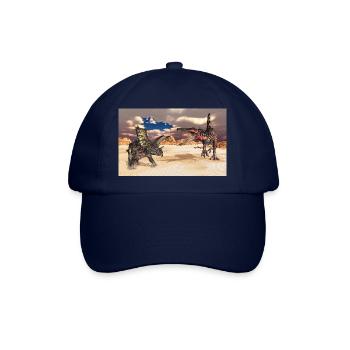 Pentaceratops und Spinosaurus - Baseballkappe - Blau/Blau - Vorne