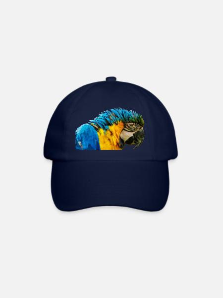 Blauer Ara schönes Auge - Baseballkappe - Blau/Blau