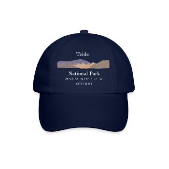 Vulkan Teide National Park Teneriffa Koordinaten - Baseballkappe - Blau/Blau - Vorne
