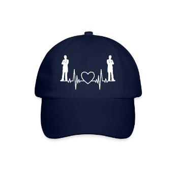 Krankenpfleger Arzt EKG Doktor Chirurg Arzthelfer - Baseballkappe - Blau/Blau - Vorne