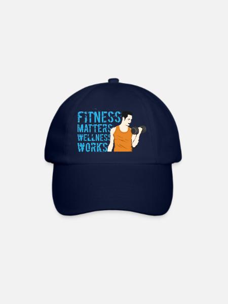fitness matters wellness works - Baseballkappe - Blau/Blau