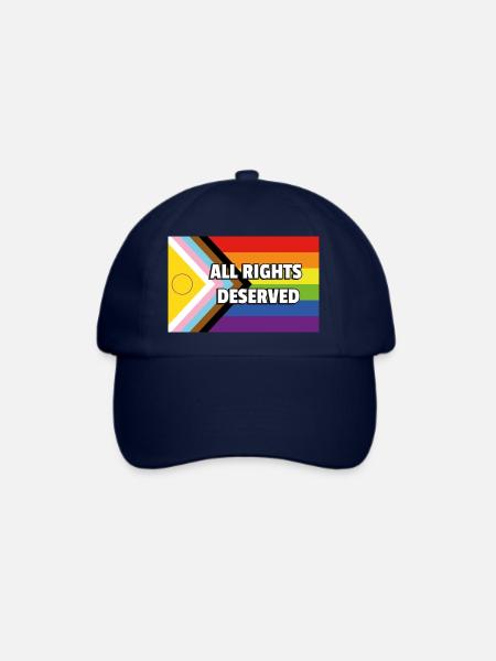 Inclusive Pride Progress Flag ALLE RECHTE VERDIENT - Baseballkappe - Blau/Blau