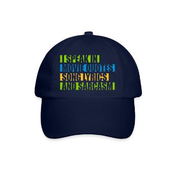 speak lyrics and sarcasm - Baseballkappe - Blau/Blau - Vorne