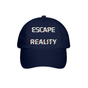 Entfliehen Sie der Realität futuristischer dystopischer Cyber-Glitch - Baseballkappe - Blau/Blau - Vorne