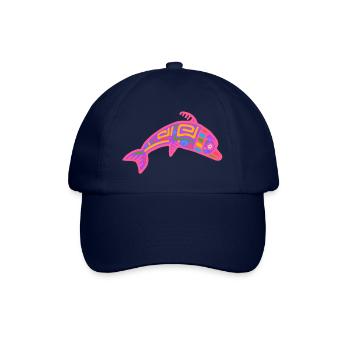 Kultur der Inkas, Delfinsymbol - Baseballkappe - Blau/Blau - Vorne