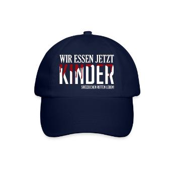 Deutsch Witz Lehrer Satzzeichen Geschenk - Baseballkappe - Blau/Blau - Vorne