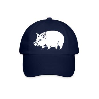 Schwein süß Schweinchen Schweine Tier Tiere 08 - Baseballkappe - Blau/Blau - Vorne