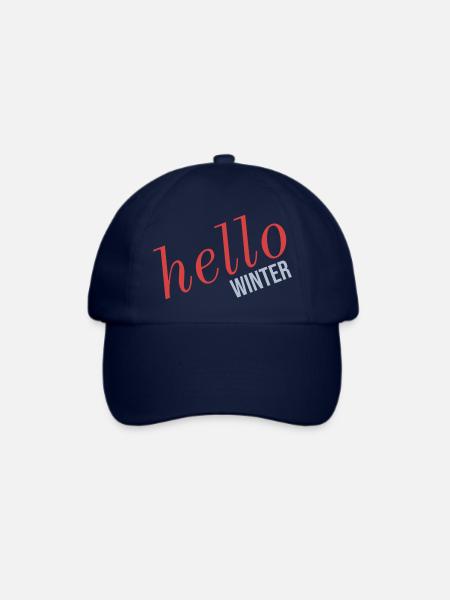 hallo winter kalte jahreszeit love cold weihnacht - Baseballkappe - Blau/Blau