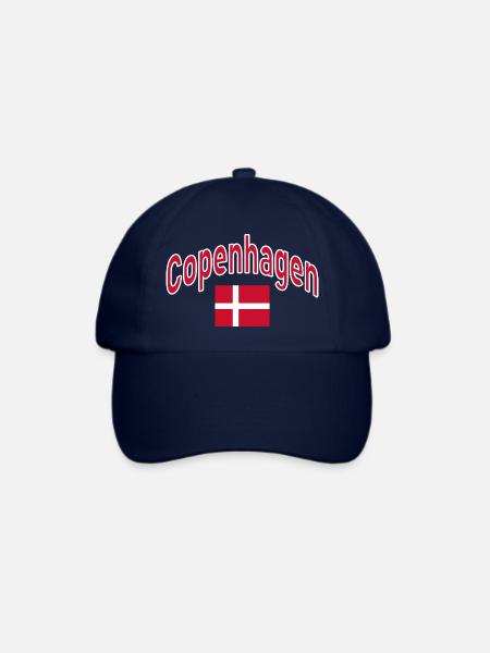 Copenhagen dänemark flagge - Baseballkappe - Blau/Blau