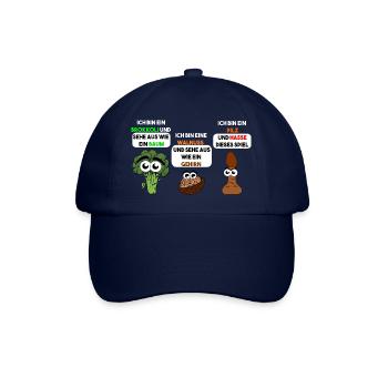 Brokkoli Walnuss Pilz - Baseballkappe - Blau/Blau - Vorne