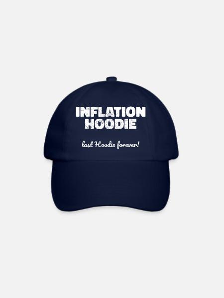 Inflation Hoodie Spruch Geschenk - Baseballkappe - Blau/Blau