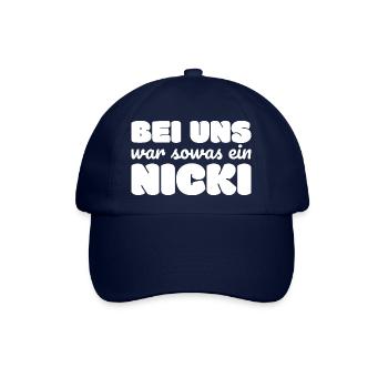 DDR Nicki Spruch Geschenk - Baseballkappe - Blau/Blau - Vorne