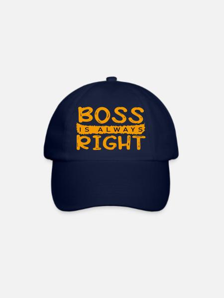 Boss is always right - Baseballkappe - Blau/Blau