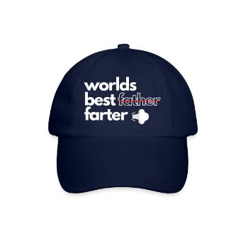 worlds best father farter - Baseballkappe - Blau/Blau - Vorne