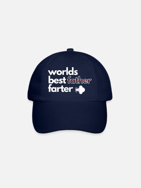 worlds best father farter - Baseballkappe - Blau/Blau