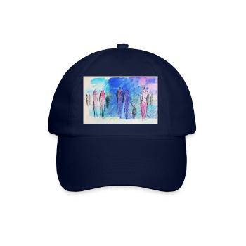 familie, freunde, gemeinschaft - Baseballkappe - Blau/Blau - Vorne