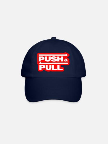Push and Pull Red - Baseballkappe - Blau/Blau