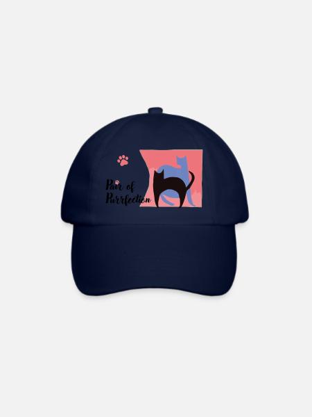 Paar Purrfection - Baseballkappe - Blau/Blau