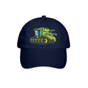 Grüner Mähdrescher - Baseballkappe - Blau/Blau - Vorne
