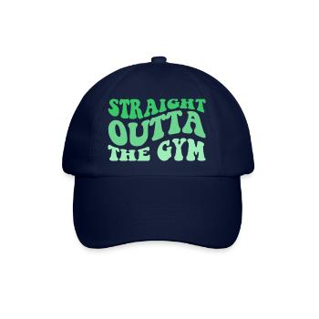 Straight Outta The Gym - Baseballkappe - Blau/Blau - Vorne