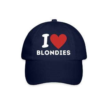 I Love Heart Blondies - Baseballkappe - Blau/Blau - Vorne