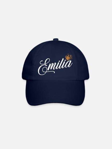 Emilia Custom Name für Frauen Kinder Kleinkinder - - Baseballkappe - Blau/Blau