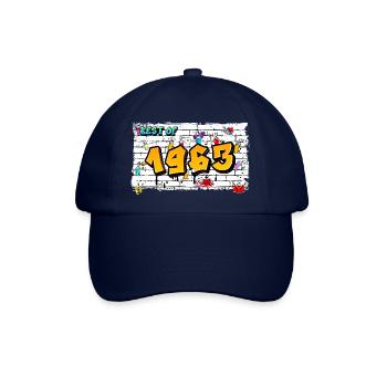 Retro 1963 Graffiti – 62 Jahre Iconic Edge - Baseballkappe - Blau/Blau - Vorne