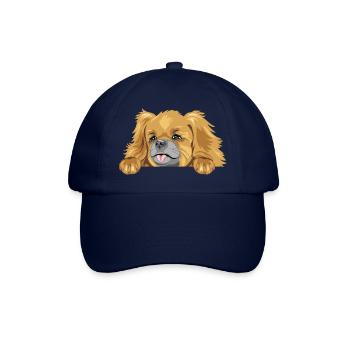 Lugpender Pekinese Hund - Baseballkappe - Blau/Blau - Vorne
