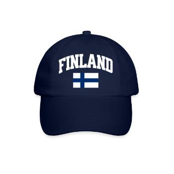 Finnland Fußballliebhaber Retro-Sportdesign - Baseballkappe - Blau/Blau - Vorne