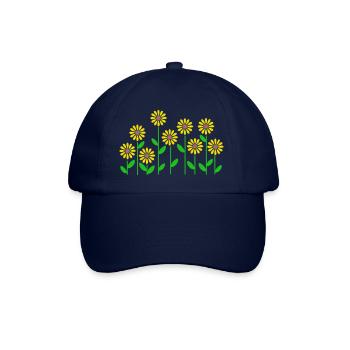Blumenbeet (3c) - Baseballkappe - Blau/Blau - Vorne