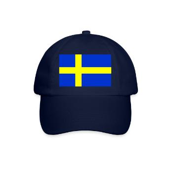 Schwedische Flagge - Baseballkappe - Blau/Blau - Vorne