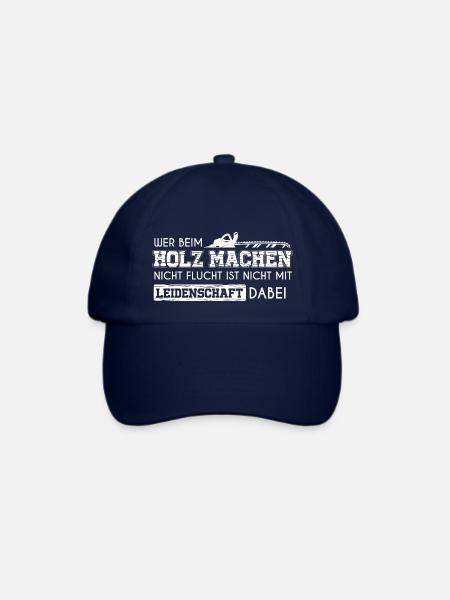 Holz machen Fluchen Waldarbeiter Forstwirt Herren - Baseballkappe - Blau/Blau