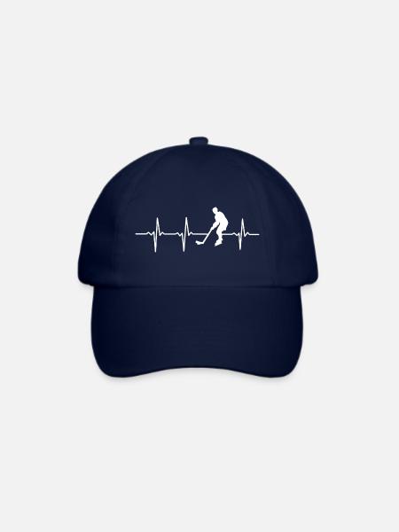 Mein Herz schlägt für EISHOCKEY - Geschenk - Baseballkappe - Blau/Blau