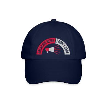 Breaking news don't care - Baseballkappe - Blau/Blau - Vorne