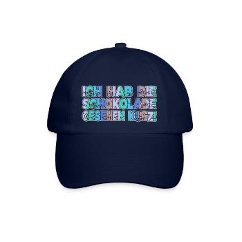süß geburtstag cooler spruch schokolade geschenk - Baseballkappe - Blau/Blau - Vorne