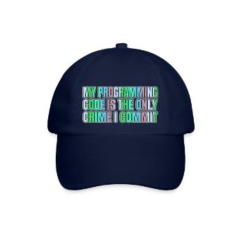quote programming - Baseballkappe - Blau/Blau - Vorne