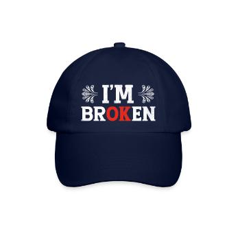 I´m brOKen - Baseballkappe - Blau/Blau - Vorne