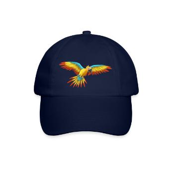 Papagei Ara fliegt bunt Vogel - Baseballkappe - Blau/Blau - Vorne